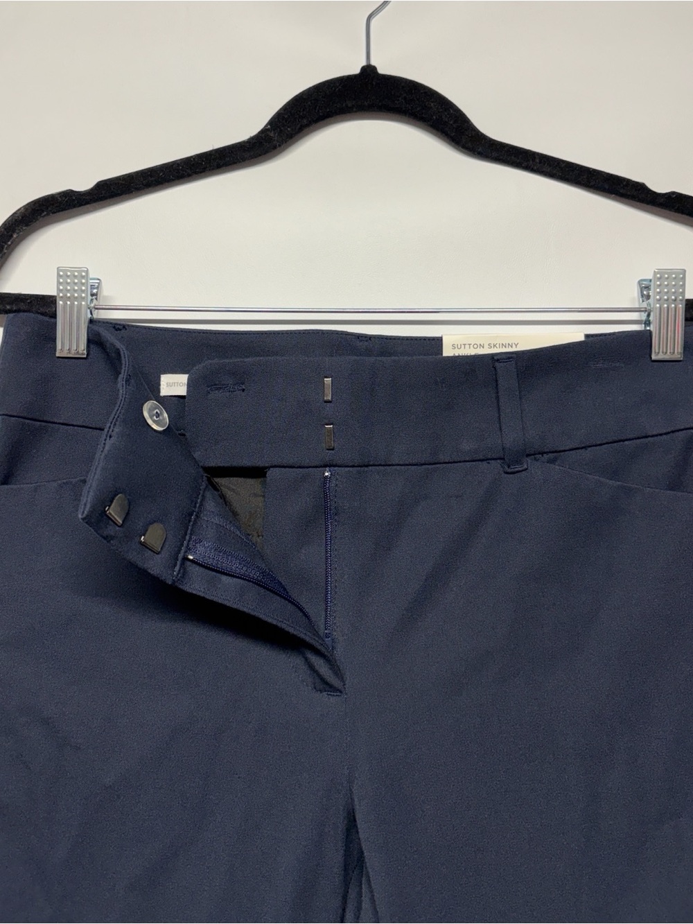 ✨ LOFT Outlet Sutton Skinny Ankle Mid Rise Pants Navy Size 4 NWT - Picture 5 of 15